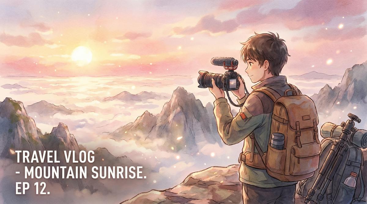 探花旅行视频分享山顶日出